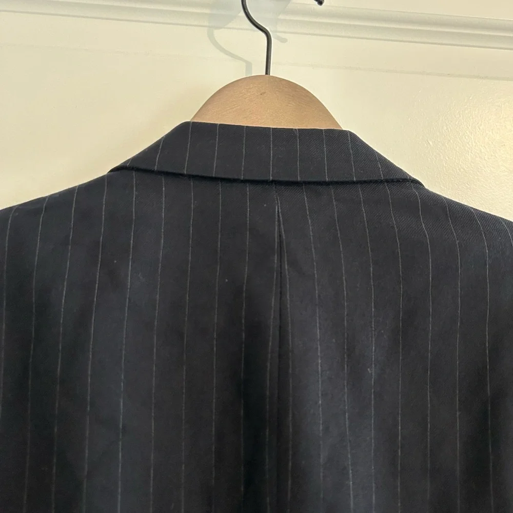 Burberry Pinstripe Blazer Navy Blue Size 42R